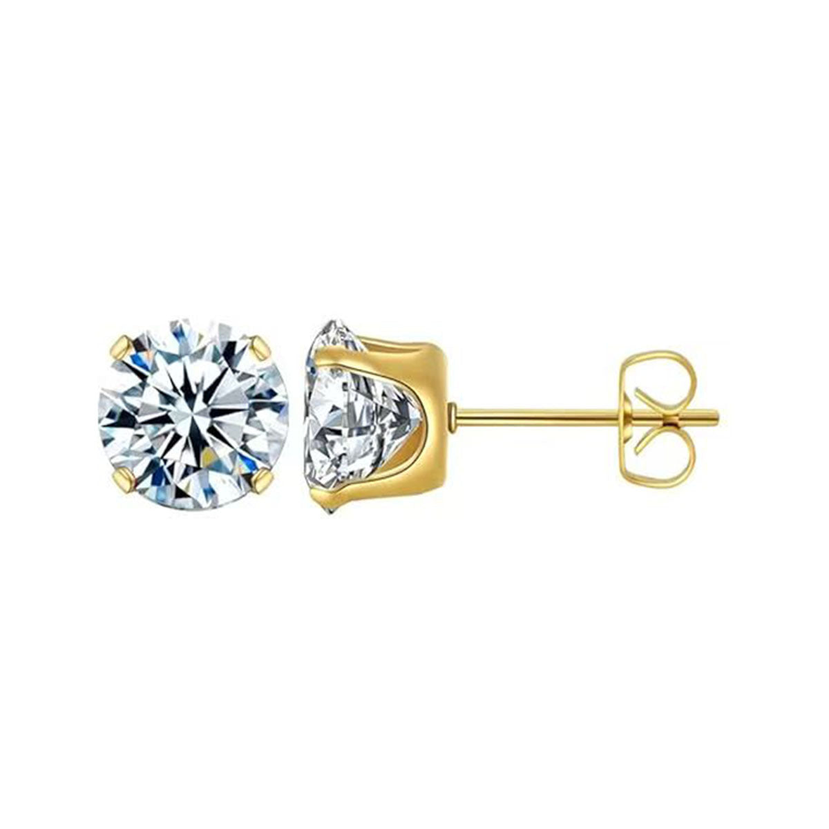 Aretes de Circonia con Engaste de Cuatro Garras - vista 12