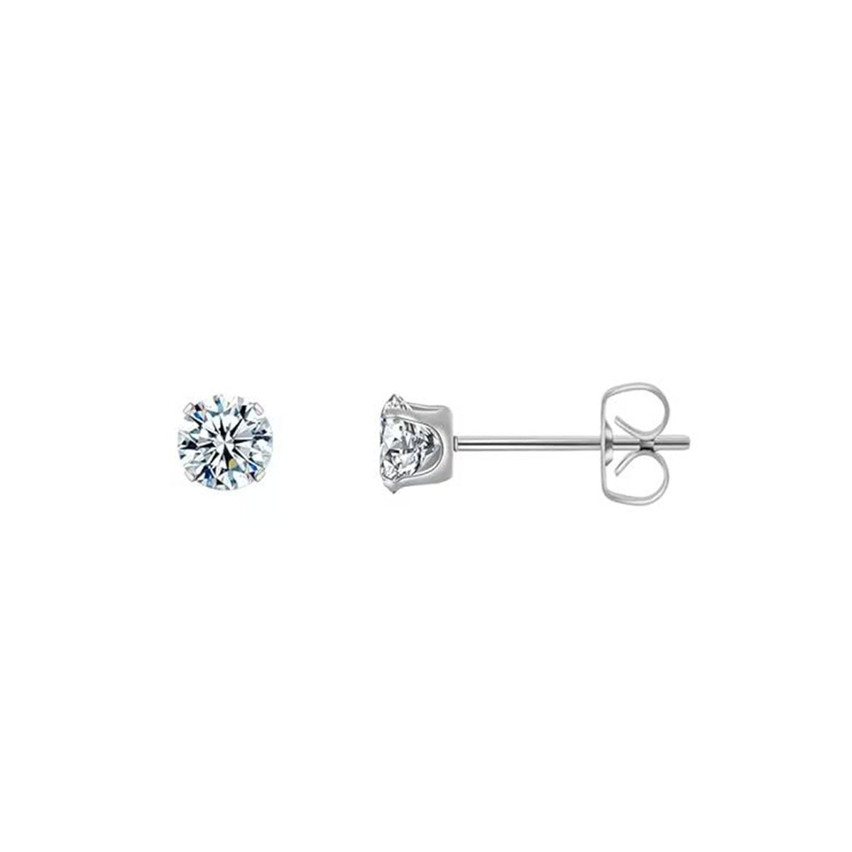 Aretes de Circonia con Engaste de Cuatro Garras - vista 2