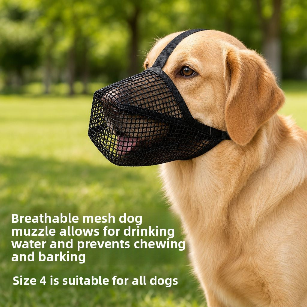 Adjustable Mesh Dog Muzzle for Bite Prevention