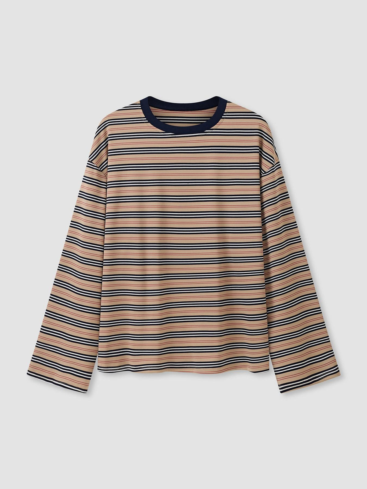 Playera Rayada de Manga Larga para Mujer - vista 6