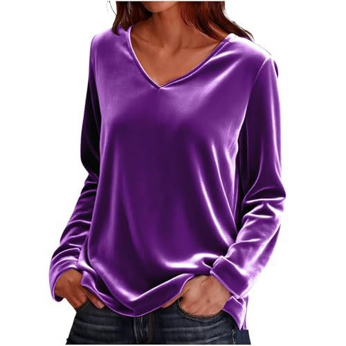 Playera de Manga Larga con Cuello V para Mujer - vista 6