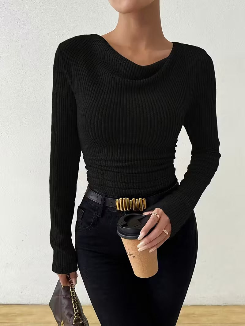 Suéter Tejido de Color Liso para Mujer - vista 7