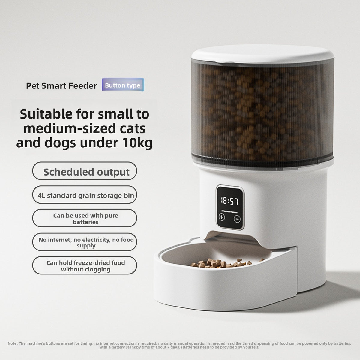 Automatic Pet Feeder with Remote Control and Timed Feeding