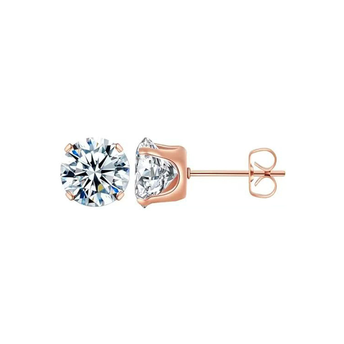 Aretes de Circonia con Engaste de Cuatro Garras - vista 18