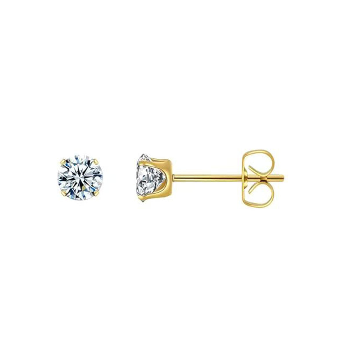 Aretes de Circonia con Engaste de Cuatro Garras - vista 8