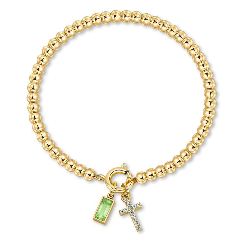 Pulsera Elástica Geométrica con Piedra de Nacimiento - vista 9