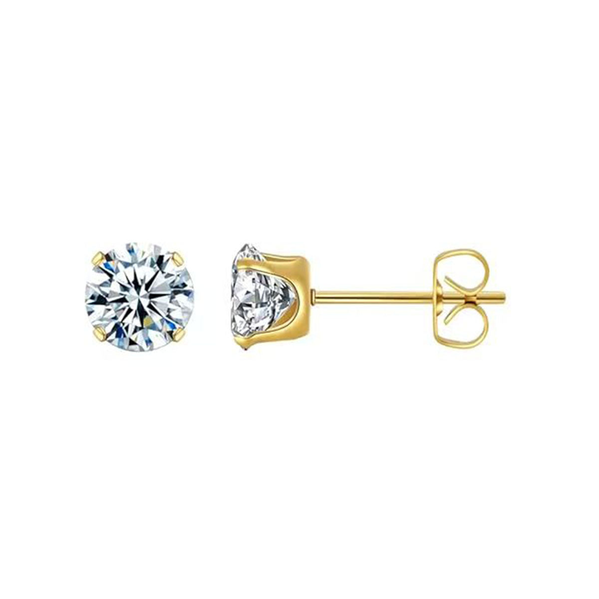 Aretes de Circonia con Engaste de Cuatro Garras - vista 10