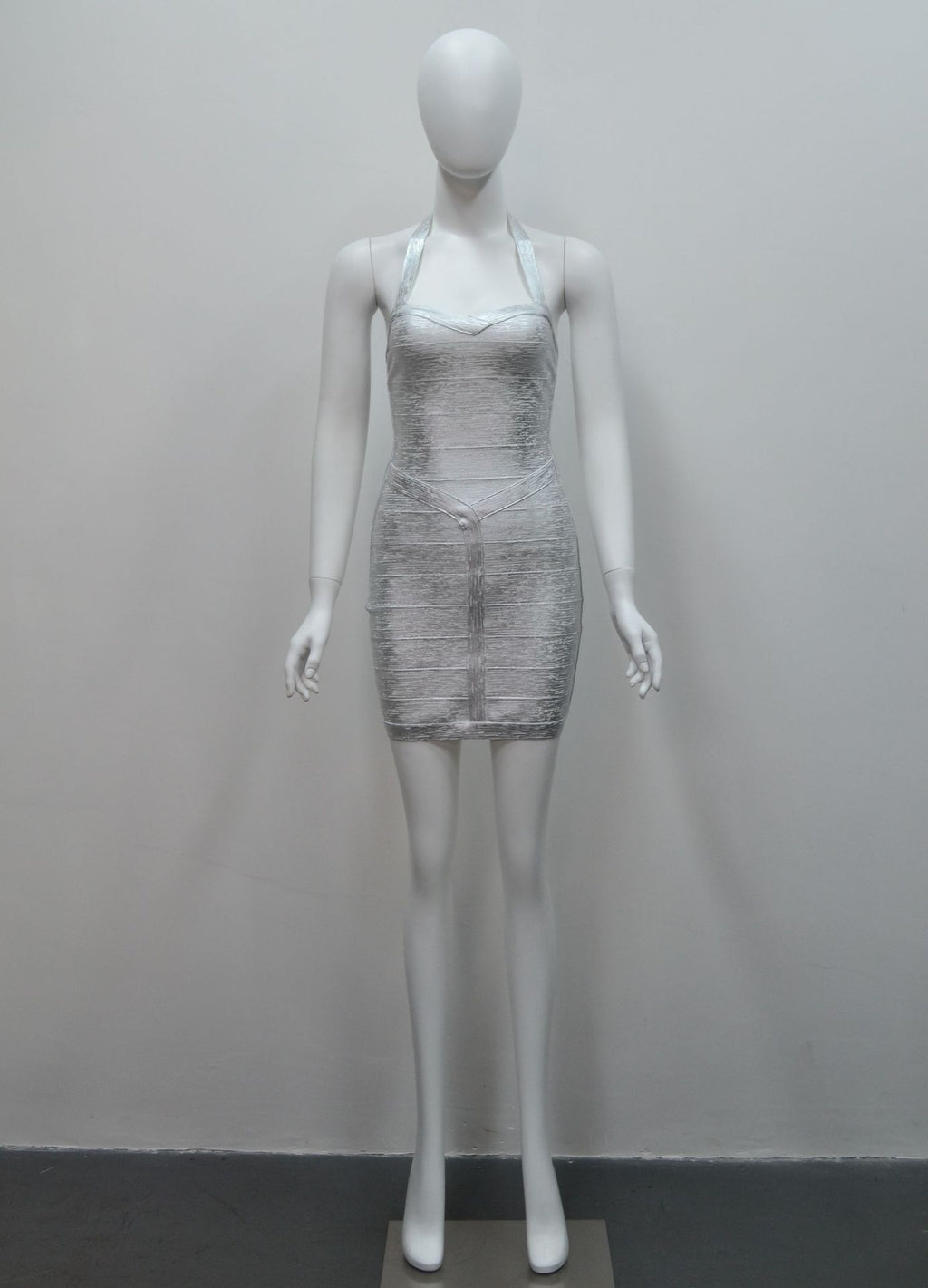 Halter Neck Bandage Mini Dress
