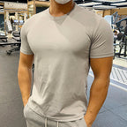 T-shirt Muscle Fit en coton pour homme Tailles S à 5XL