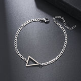 Pulsera Unisex de Acero con Cadena Triangular Estilo Hip Hop - vista 3