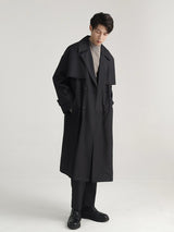 Gabardina Larga Cruzada para Hombre de Estilo Elegante - vista 4