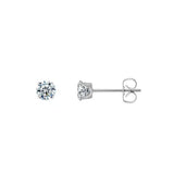 Aretes de Circonia con Engaste de Cuatro Garras - vista 2