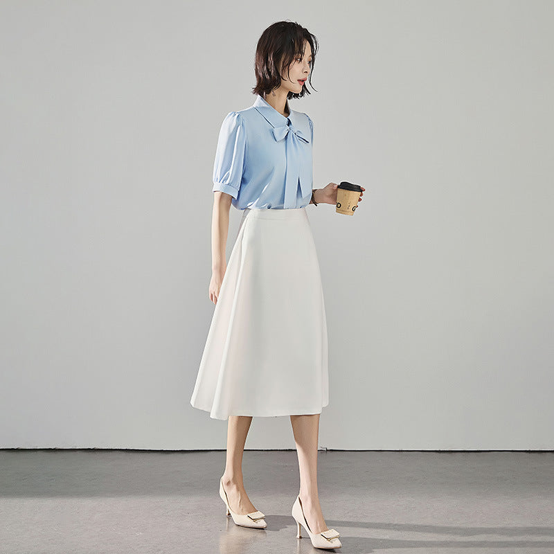 Womens Formal A-Line Mid-Length Skirt