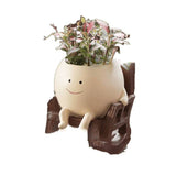 Smiling Face Rocking Chair Flowerpot
