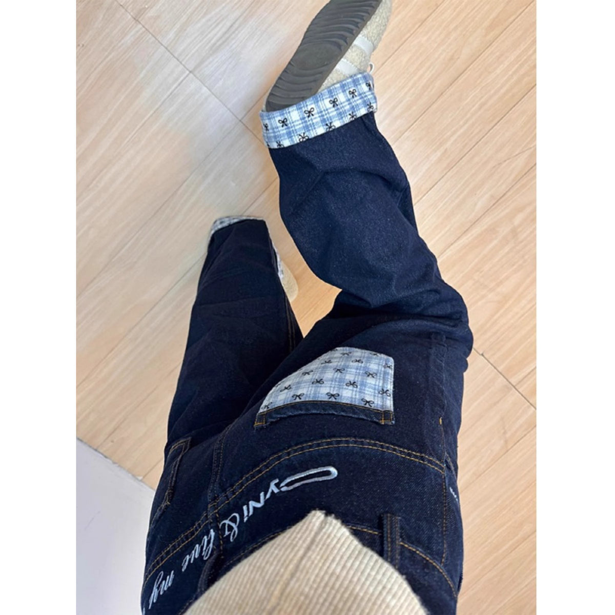 Jeans de Pierna Recta con Costuras para Mujer - vista 4