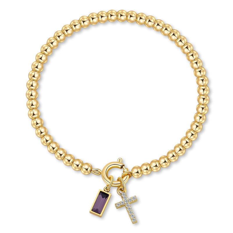 Geometric Birthstone Elastic Bracelet