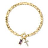 Pulsera Elástica Geométrica con Piedra de Nacimiento - vista 3