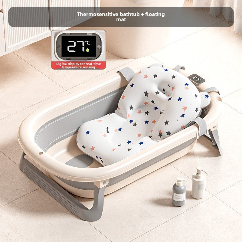 Baignoire Pliable pour Bébé avec Accessoires et Capteur de Température