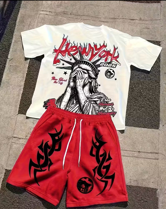 Ensemble Homme 2 Pièces T-shirt et Short Imprimé 3D