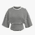 Summer New Round Neck Striped T-shirt Top
