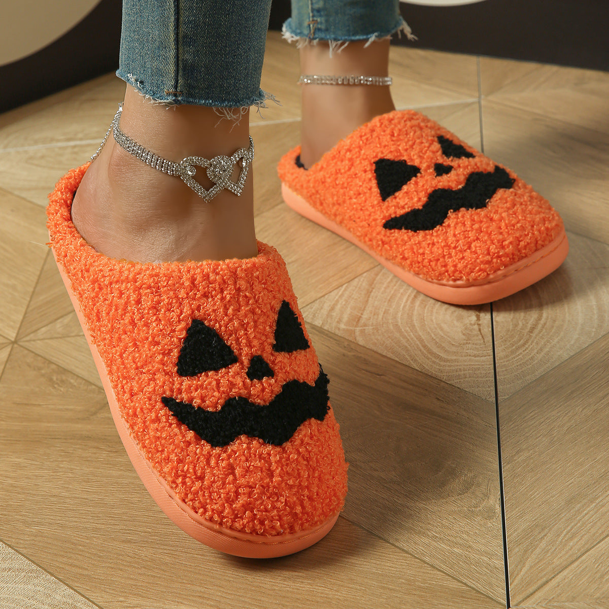 Cross-Border Cartoon Dachshund Closed-Toe Cotton Slippers, Plush Home Slippers for Autumn and Winter, Lightweight Indoor Maternity Slippers