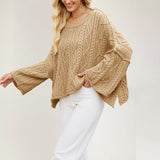 Womens Round Neck Knit Sweater