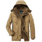 Veste en coton doublée polaire pour homme avec col amovible