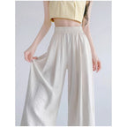 Pantalon Palazzo Taille Haute Femme Coupe Large