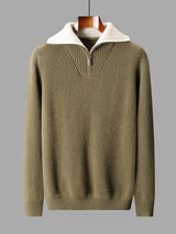 Suéter de Lana para Hombre con Cuello Alto Convertible - vista 6