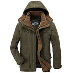 Veste en coton doublée polaire pour homme avec col amovible