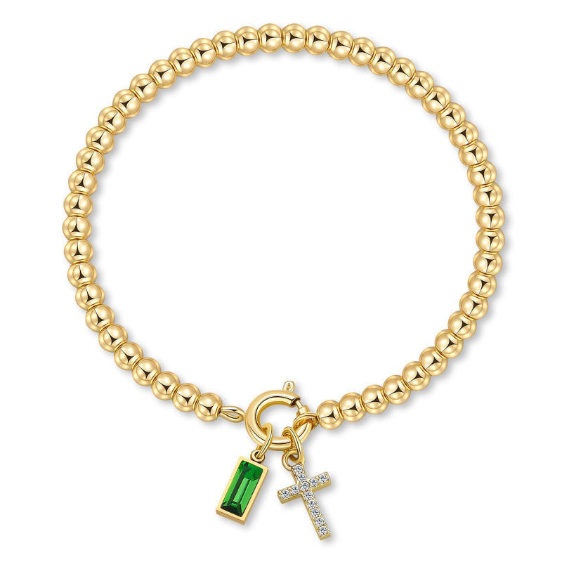 Geometric Birthstone Elastic Bracelet