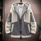 Veste d'hiver pour homme avec doublure polaire et capuche