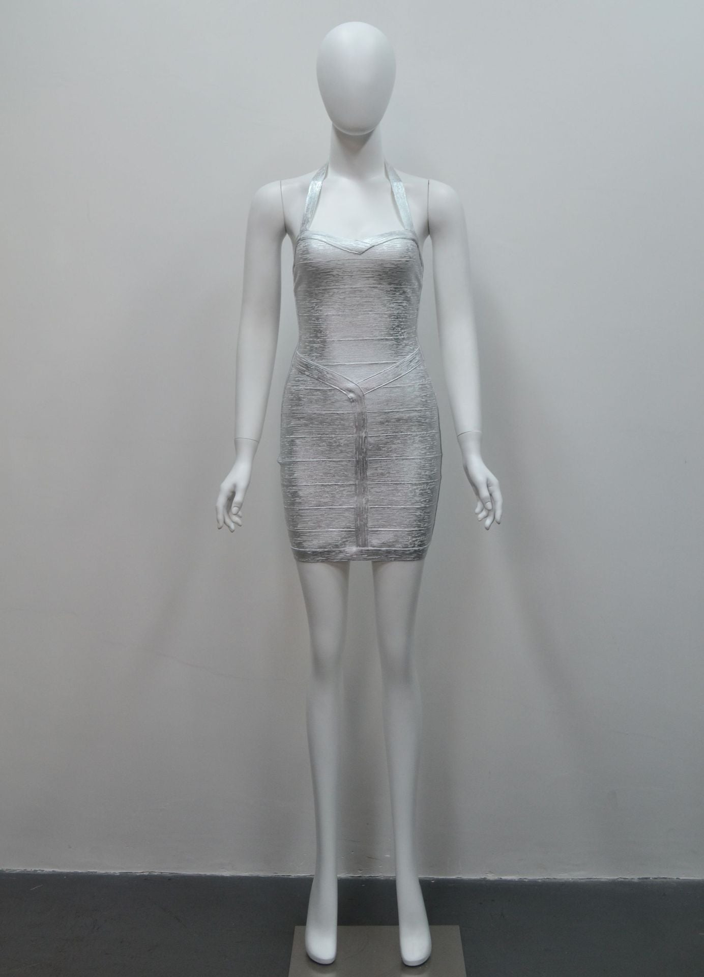 Halter Neck Bandage Mini Dress