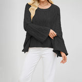 Womens Round Neck Knit Sweater