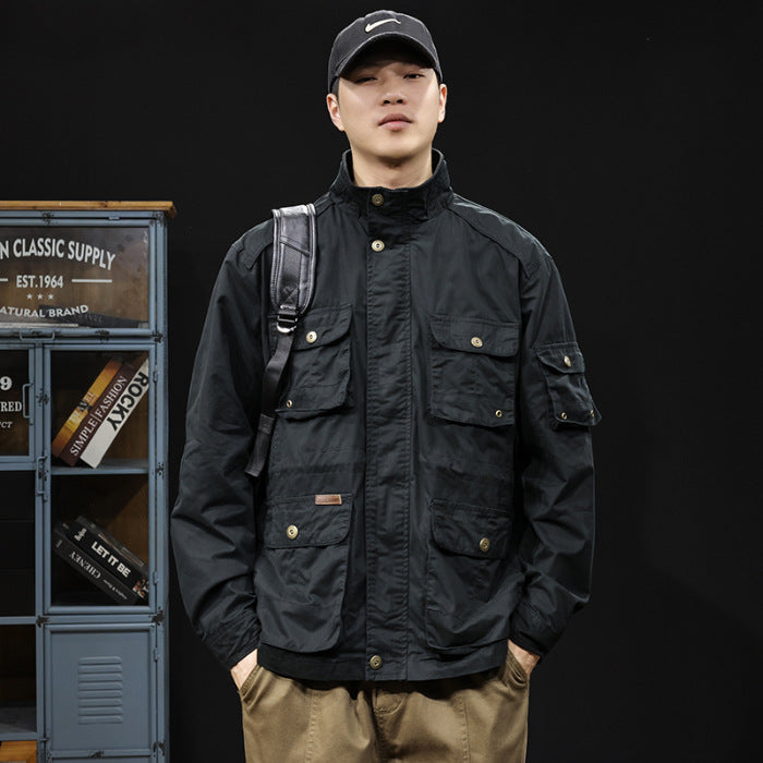 Veste de travail rétro pour homme, épaisse et coupe-vent