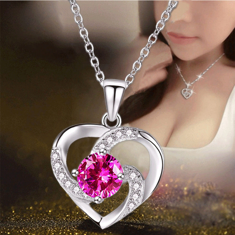 Korean Style Love Heart Pendant Necklace