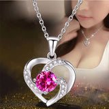 Korean Style Love Heart Pendant Necklace