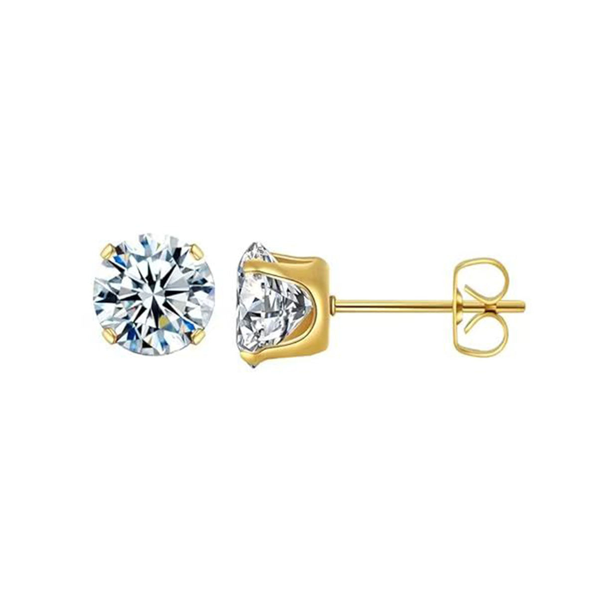 Aretes de Circonia con Engaste de Cuatro Garras - vista 11
