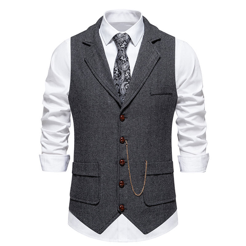 Mens Slim Fit Vintage Vest