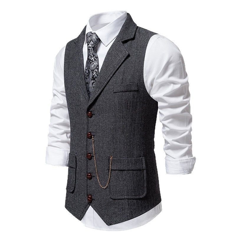 Mens Slim Fit Vintage Vest