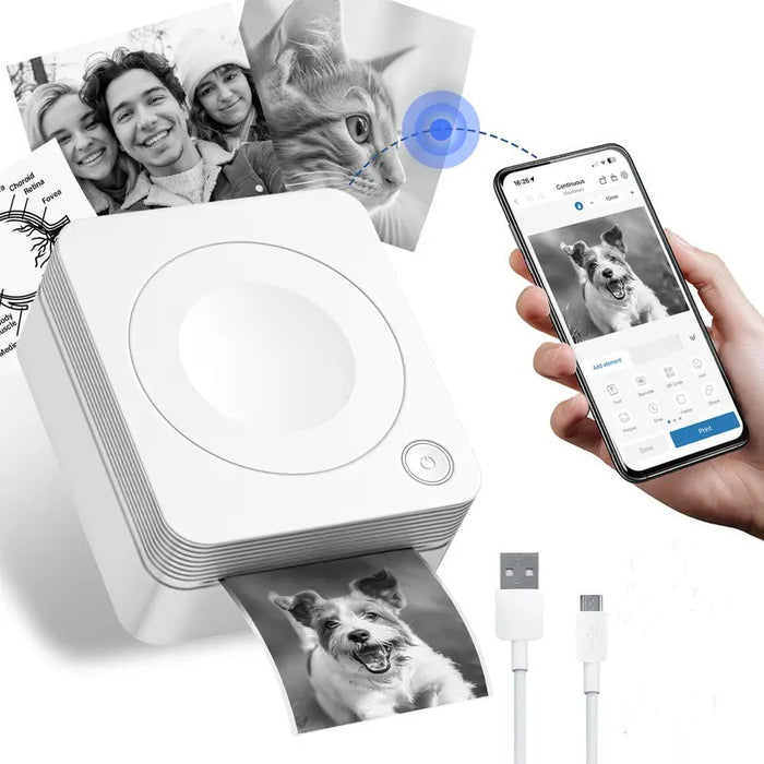 Mini Impresora Térmica Portátil para Fotos, Etiquetas y Notas