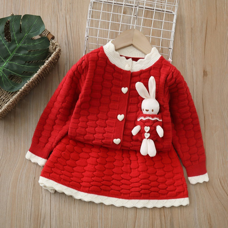 Conjunto Tejido de Cárdigan y Falda para Niña | Imagen 27 | My Store Plus