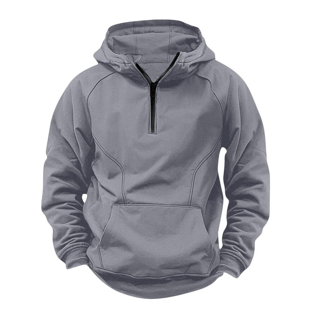 Mens Retro Hooded Zipper Jacket