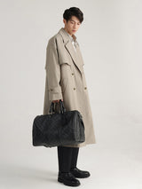 Gabardina Larga Cruzada para Hombre de Estilo Elegante - vista 6