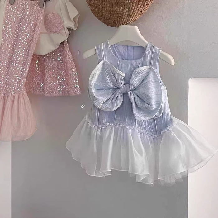 Vestido de Algodón sin Mangas para Niña, Estilo Princesa
