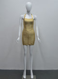 Halter Neck Bandage Mini Dress