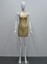 Minivestido Ajustado con Cuello Halter para Mujer - vista 2