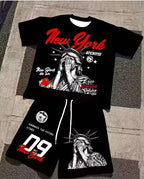 Ensemble Homme 2 Pièces T-shirt et Short Imprimé 3D