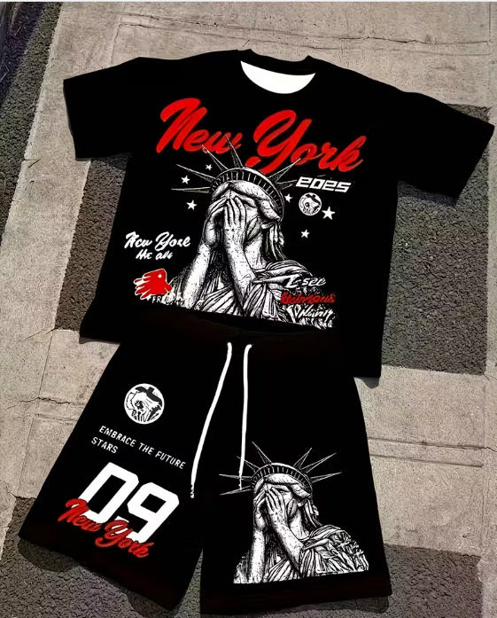 Ensemble Homme 2 Pièces T-shirt et Short Imprimé 3D