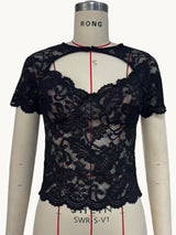 Blusa de Encaje Calado para Mujer - vista 3